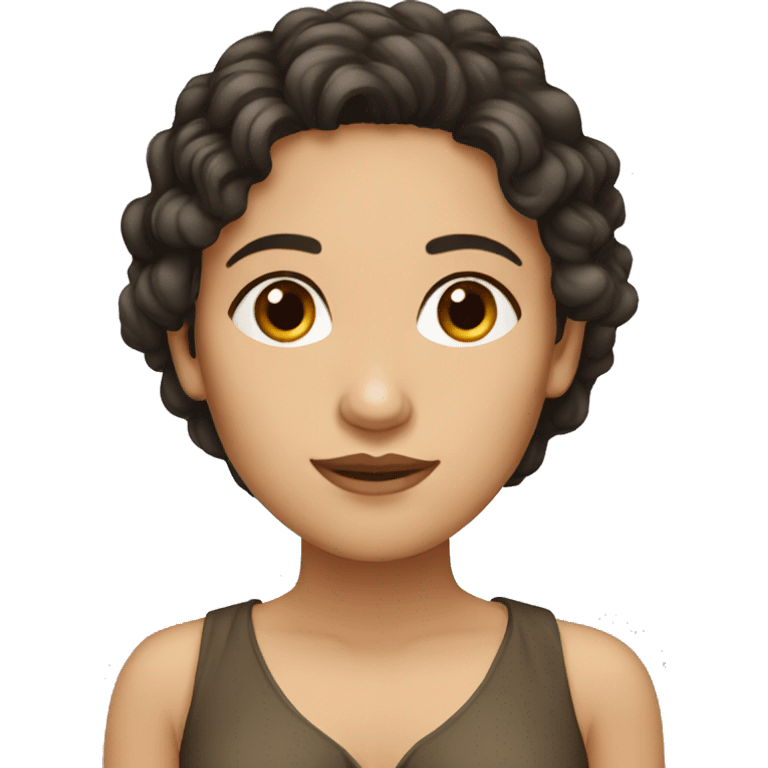 Greek woman dark hair long emoji