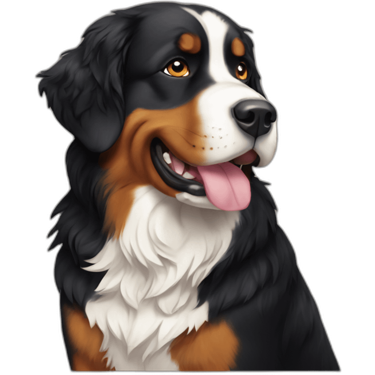 A Bernese mountain dog emoji