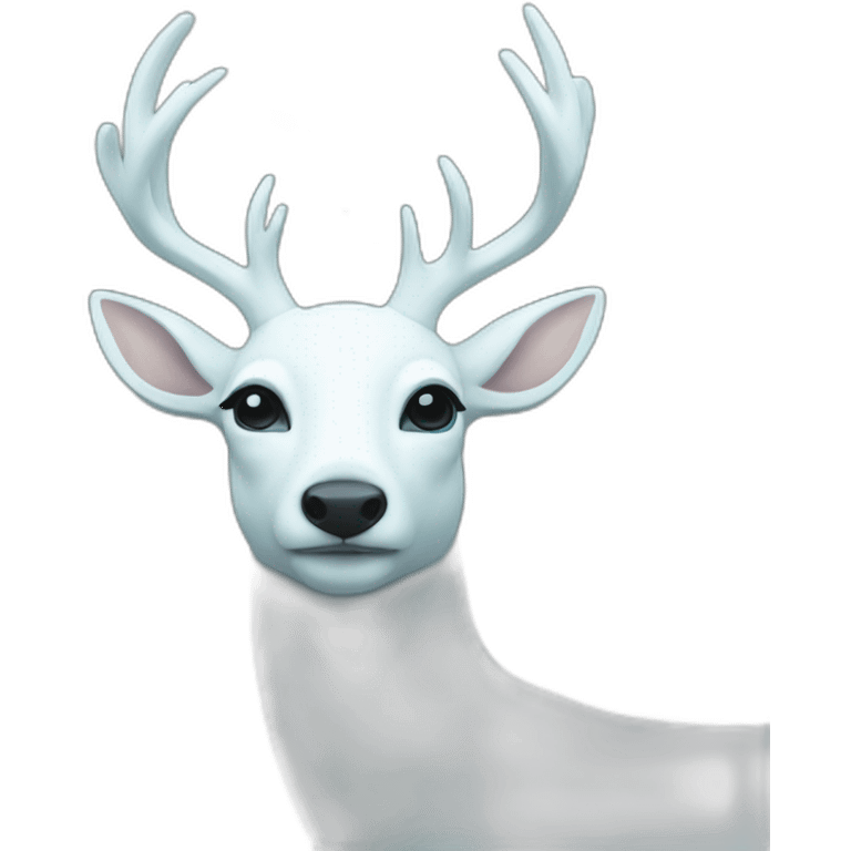 White deer dreaming in the sea emoji