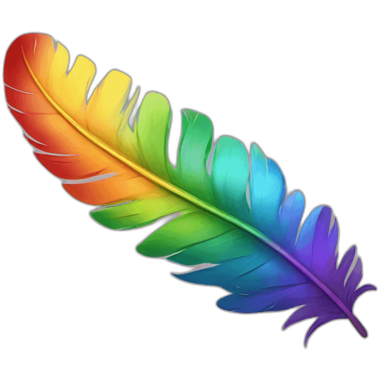 Feathers rainbow colours emoji