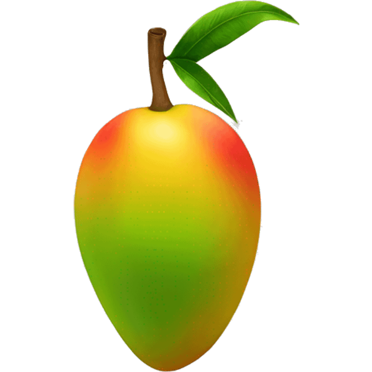 a mango that has a leg poking out of it emoji