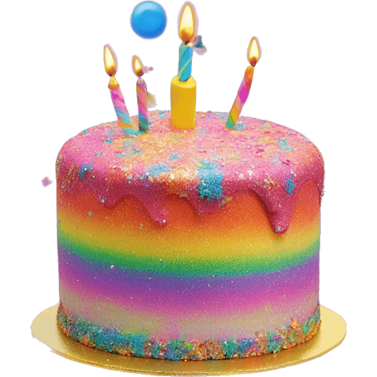 lisa frank glitter cake emoji