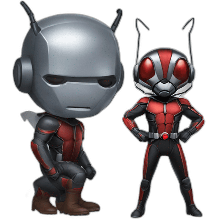 Ant man and a giant person emoji