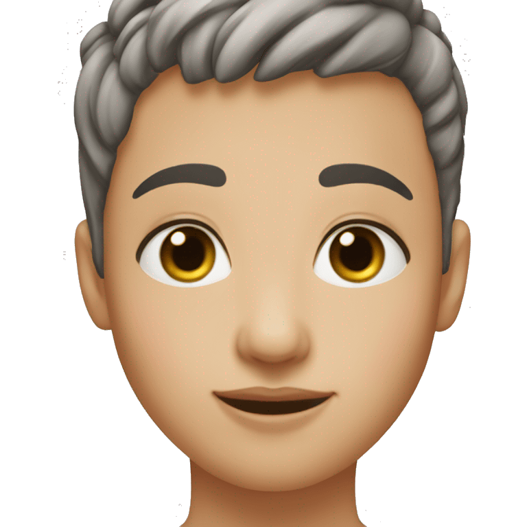 Short hair fair skin with mole on the cbetrr emoji