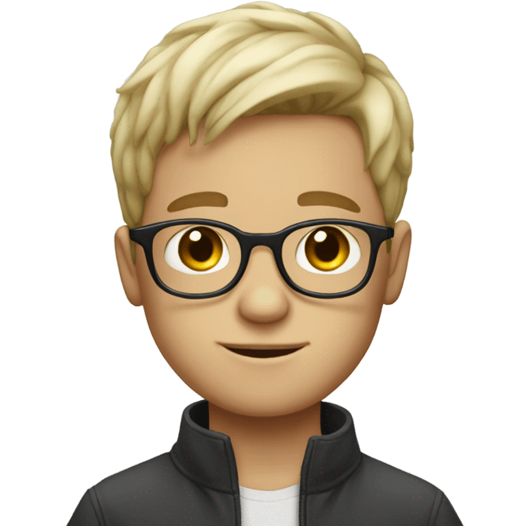 cute white boy with glasses emoji