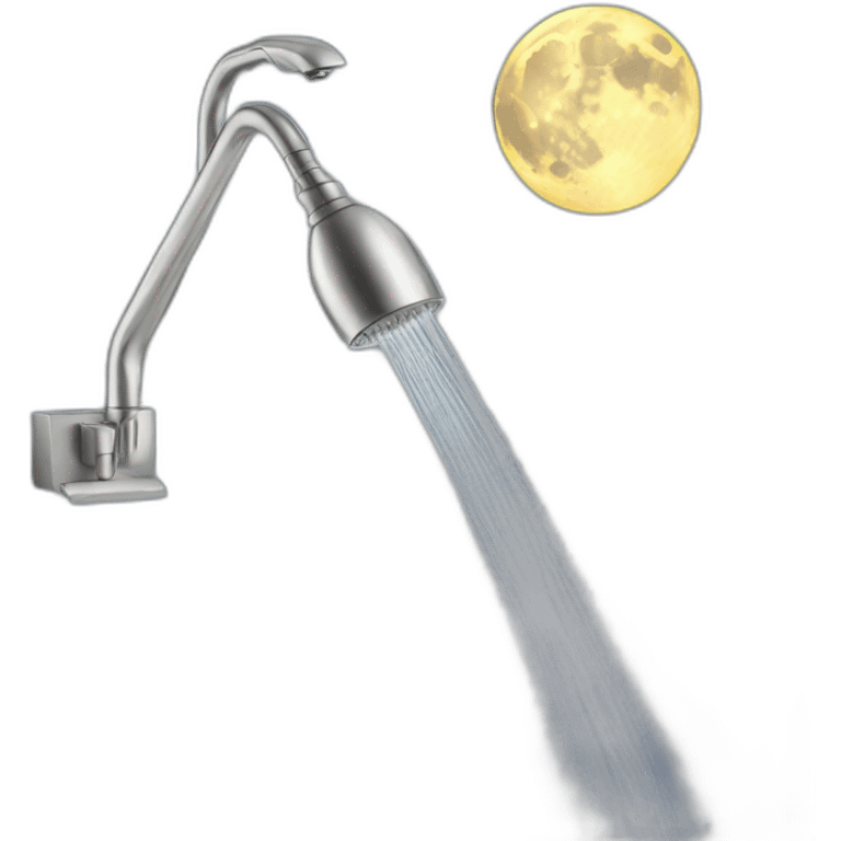 The moon takes a shower emoji