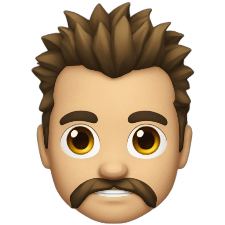 Kraven the Hunter face with high hair emoji