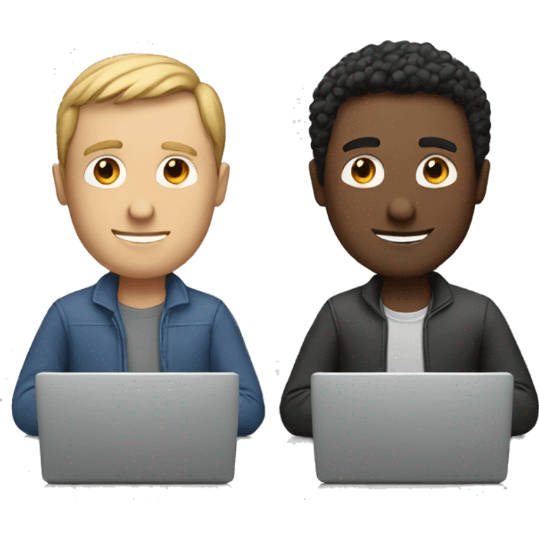 2 white guys with laptops emoji