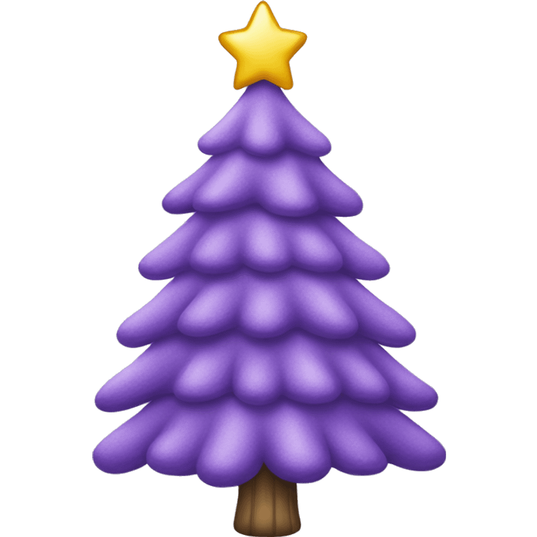 Lavender Christmas tree with ornaments  emoji