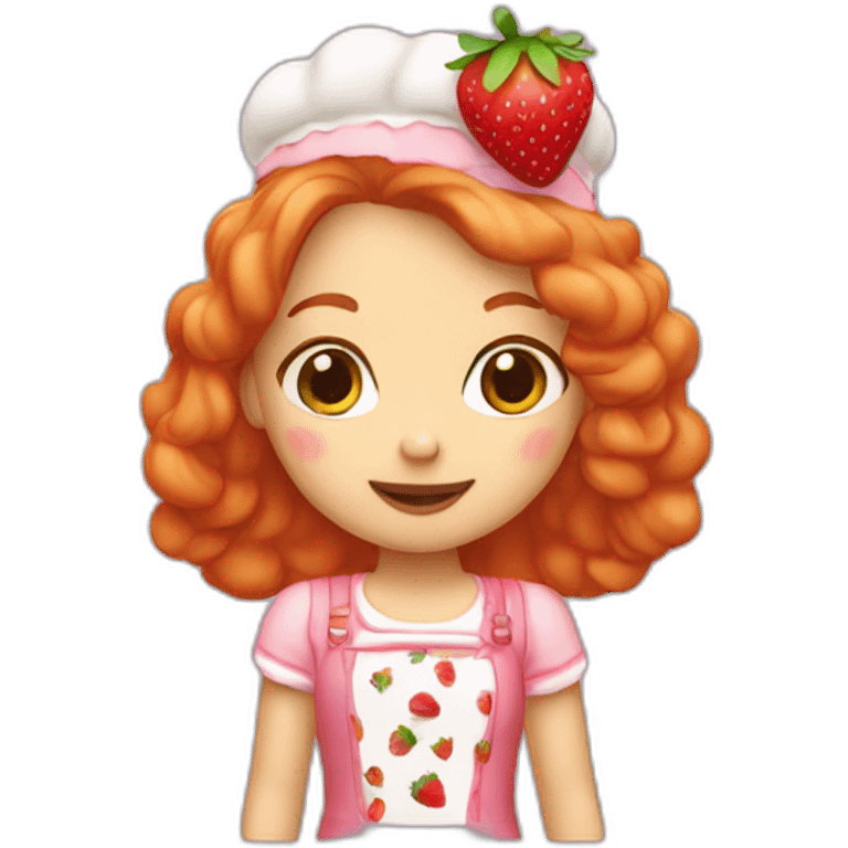 strawberry shortcake ginger girl emoji