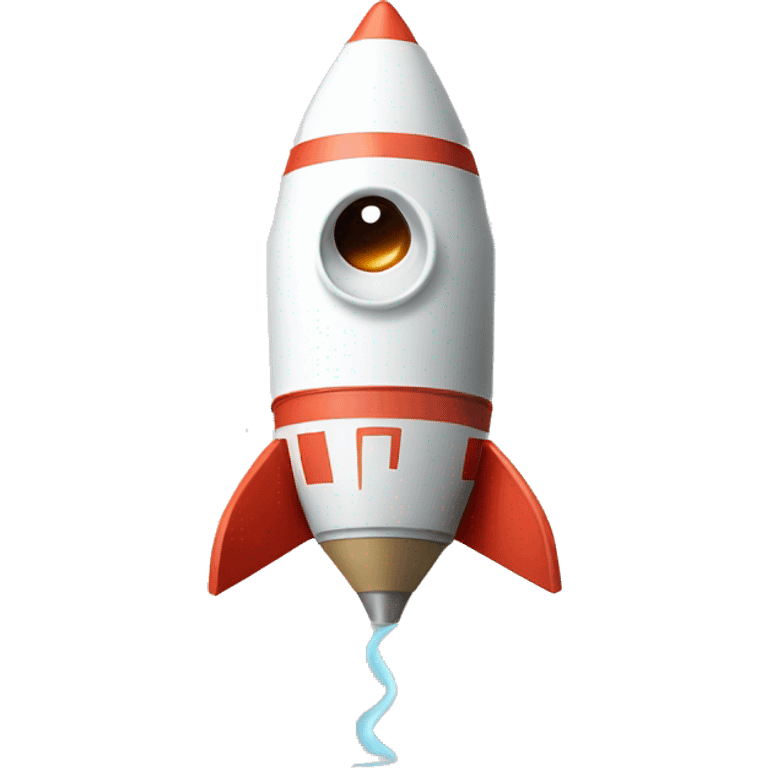 A quirky rocket assembled from folded checks, with an ambitious expression and holding a steaming coffee cup emoji