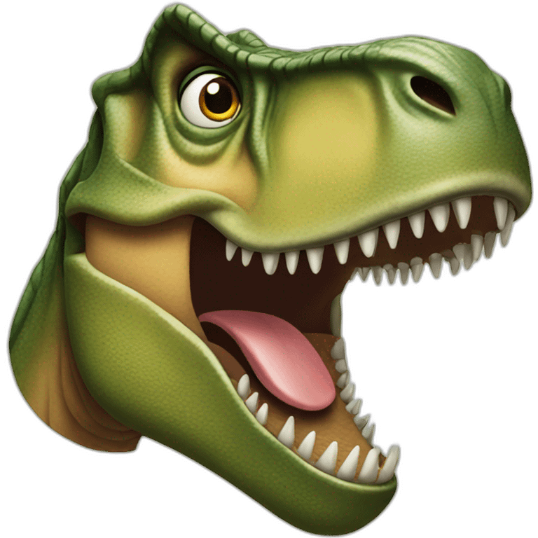 t-rex without lower jaw emoji