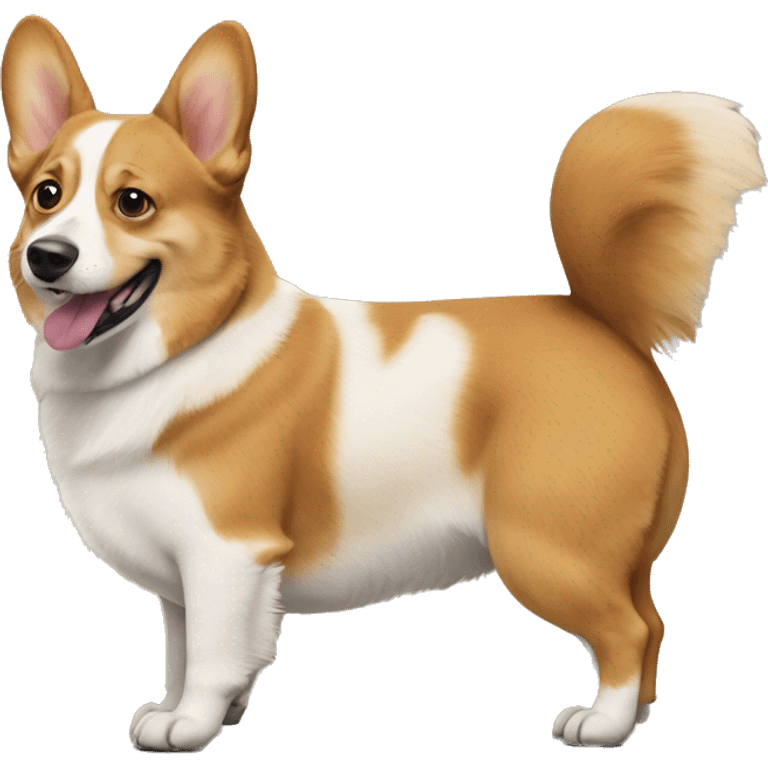 Corgi and Russel Terrior mix dog emoji