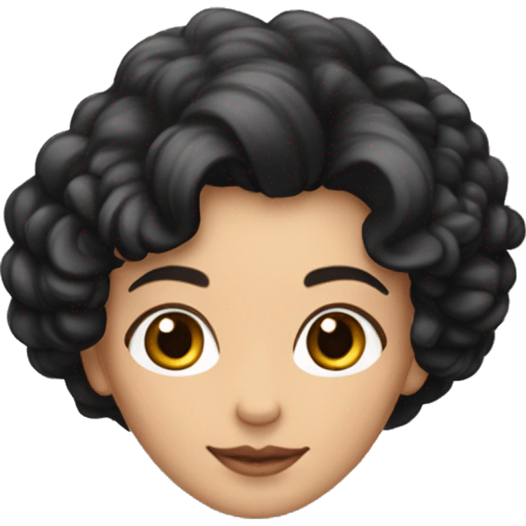 Femme la chronique des bridgerton avec cheveux noir emoji