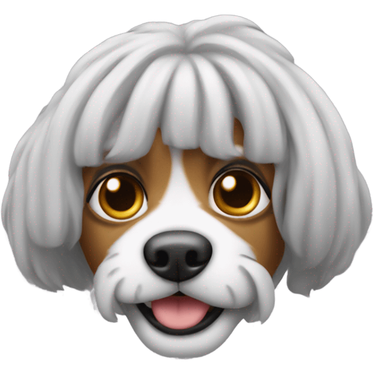 Dog wearing a judge’s wig  emoji