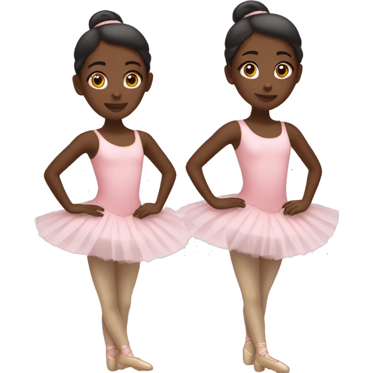 Black girl ballerina in second positions  emoji