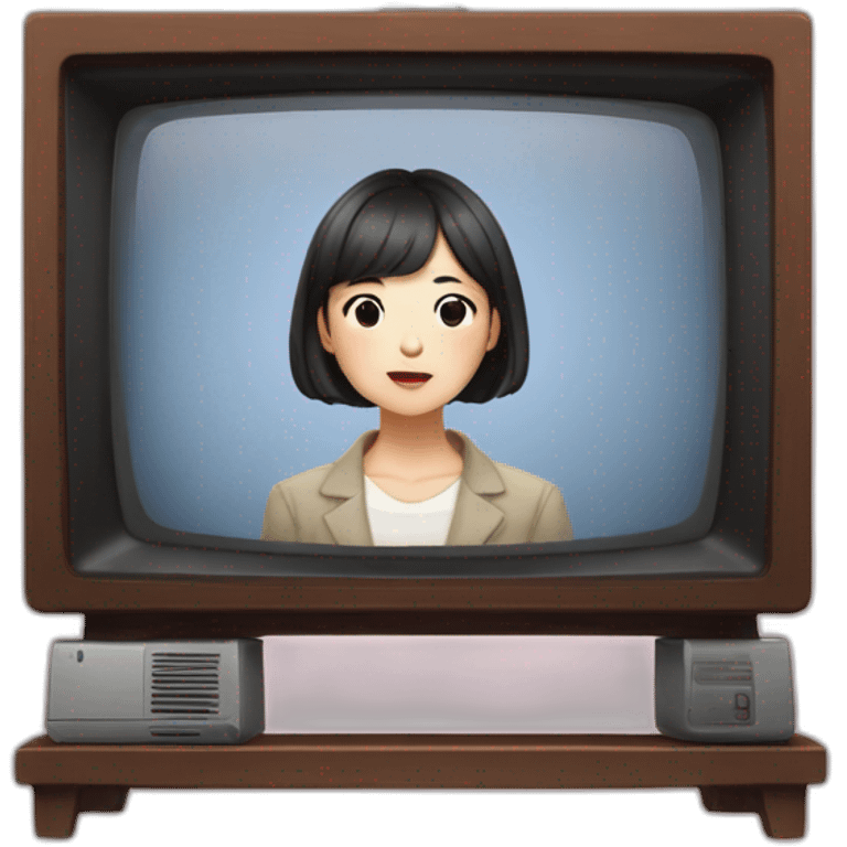 Kim Min-jeong watching television emoji