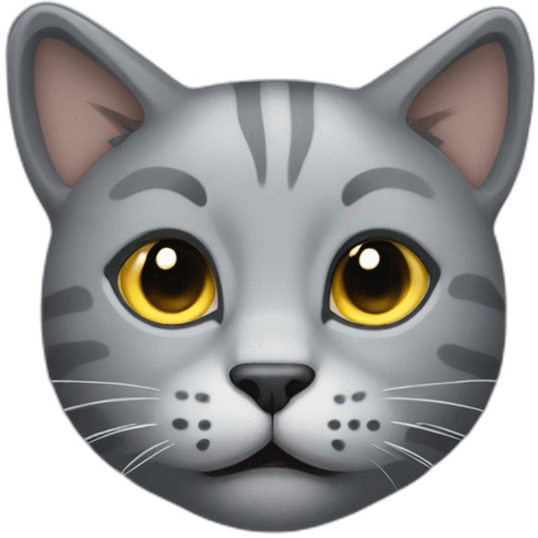 grey kitty face say meow emoji