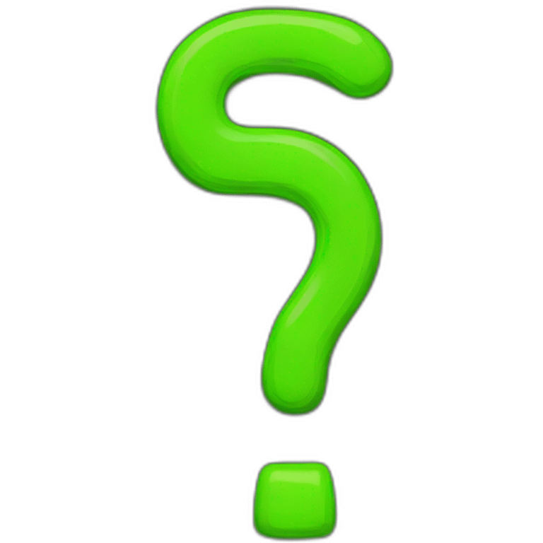 Neon green S on black emoji