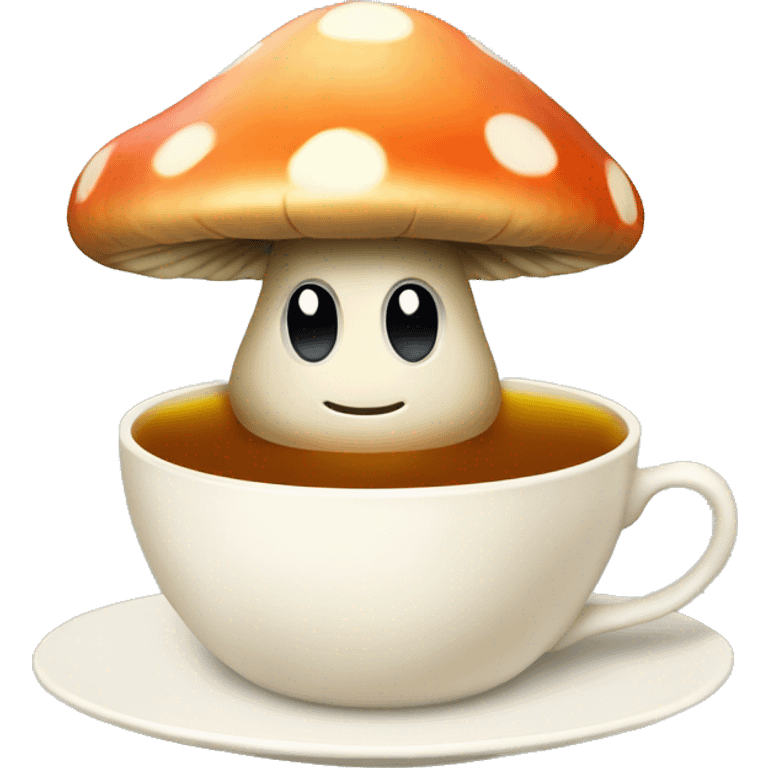 Mushroom tea teacup emoji