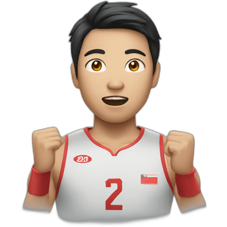 Asian athlete Gesturing No emoji