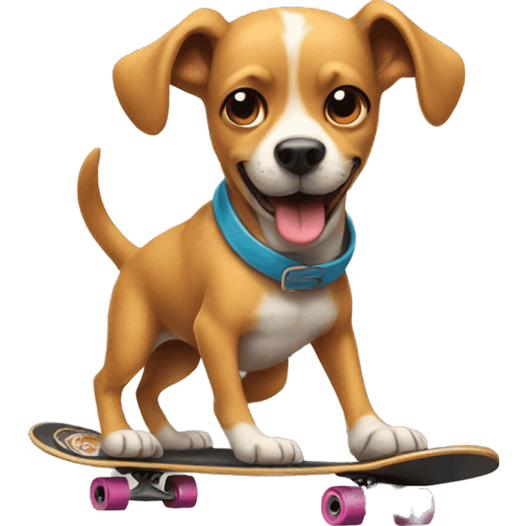 A dog on a skateboard emoji