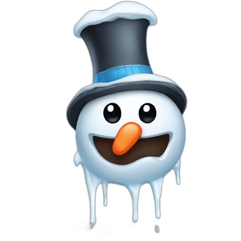 melting snowman emoji