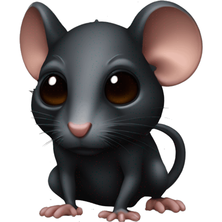 Black rat as a spy emoji