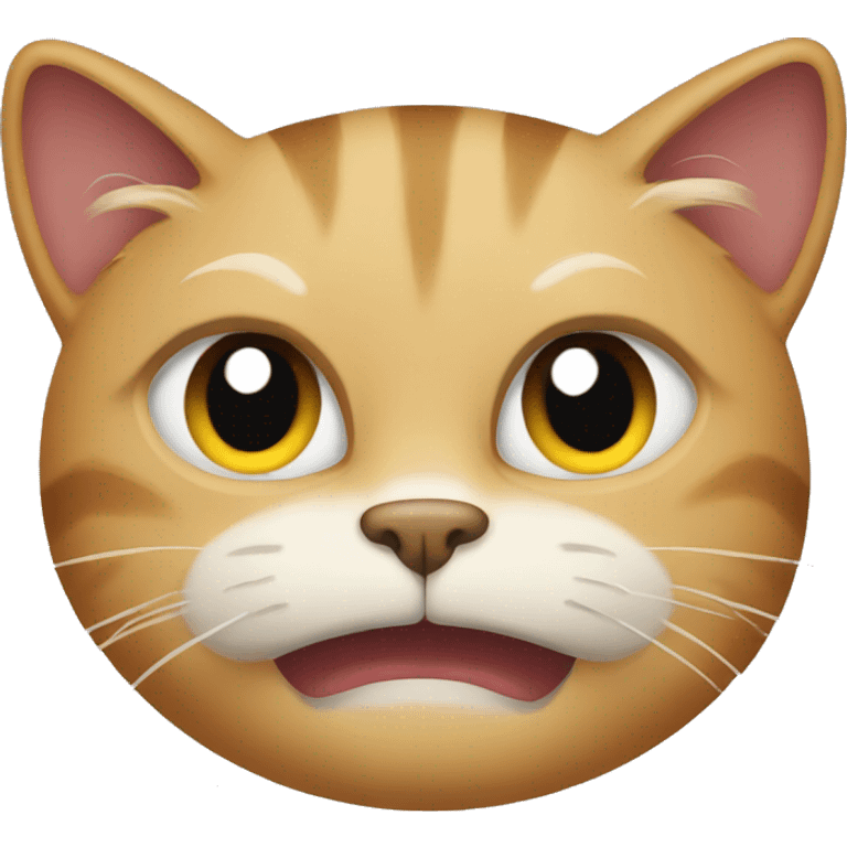 Cat with a disgusted face emoji