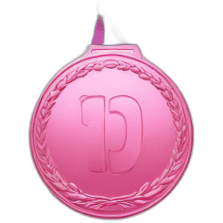 pink medal with a blue ribbon emoji