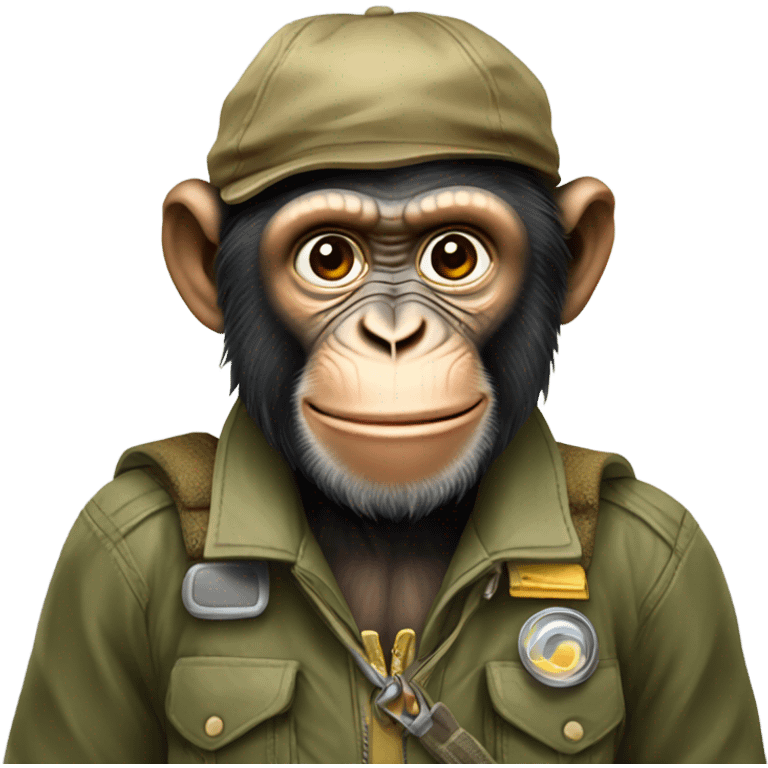 Chimpanzee explorer emoji