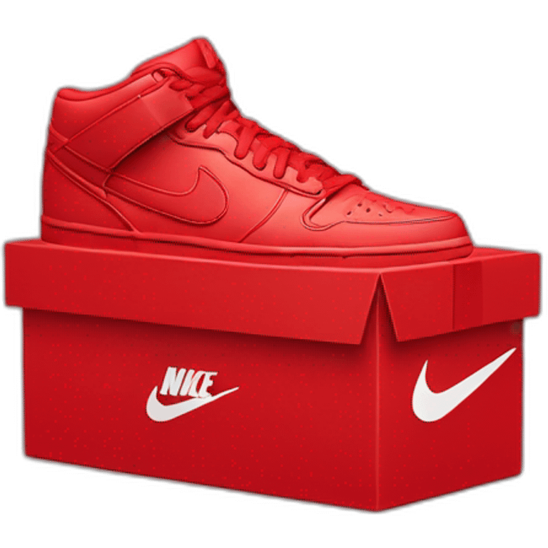 nike red shoesbox emoji