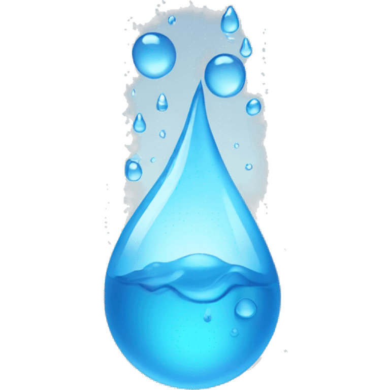 emoji water drops with water steam emoji