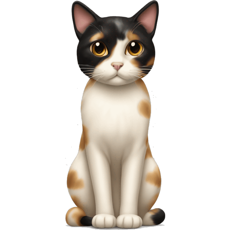 calico cream cat with black calico cat facing the side emoji