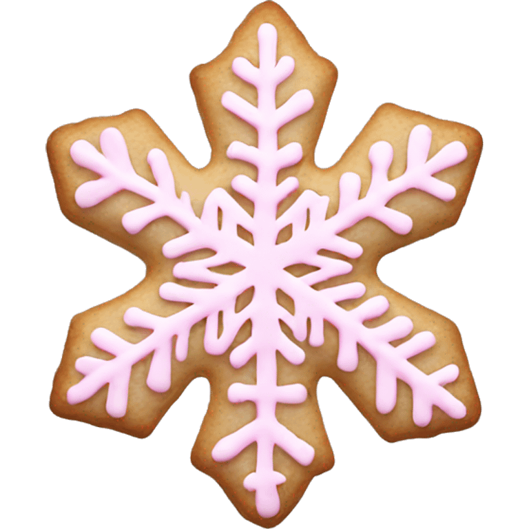 Light pink snowflake cookie emoji