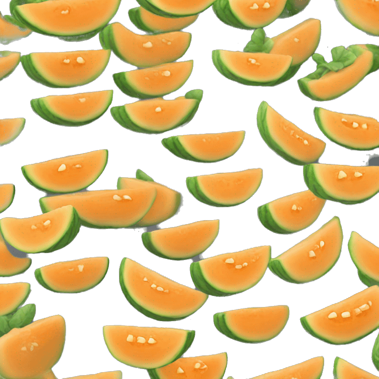 3D muskmelon  emoji