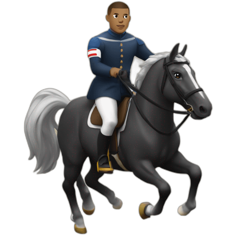 kylian mbappé sur un cheval emoji