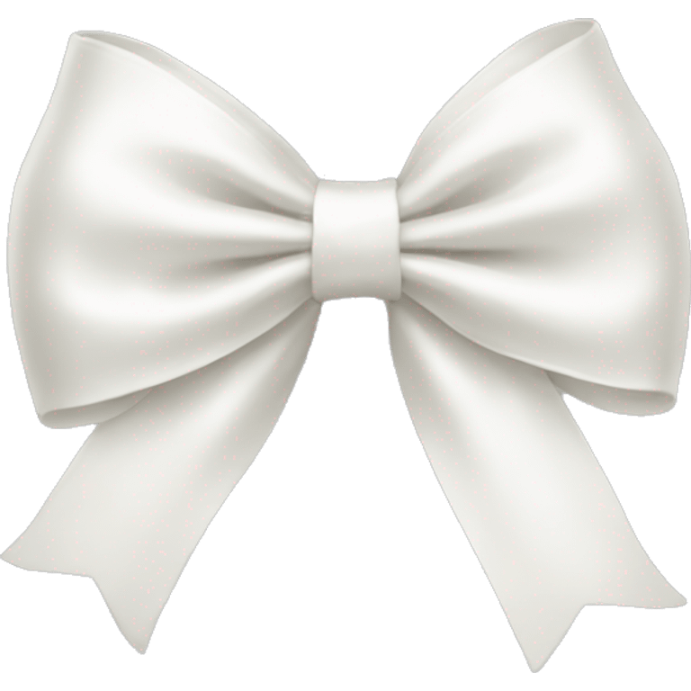 silk white bow emoji