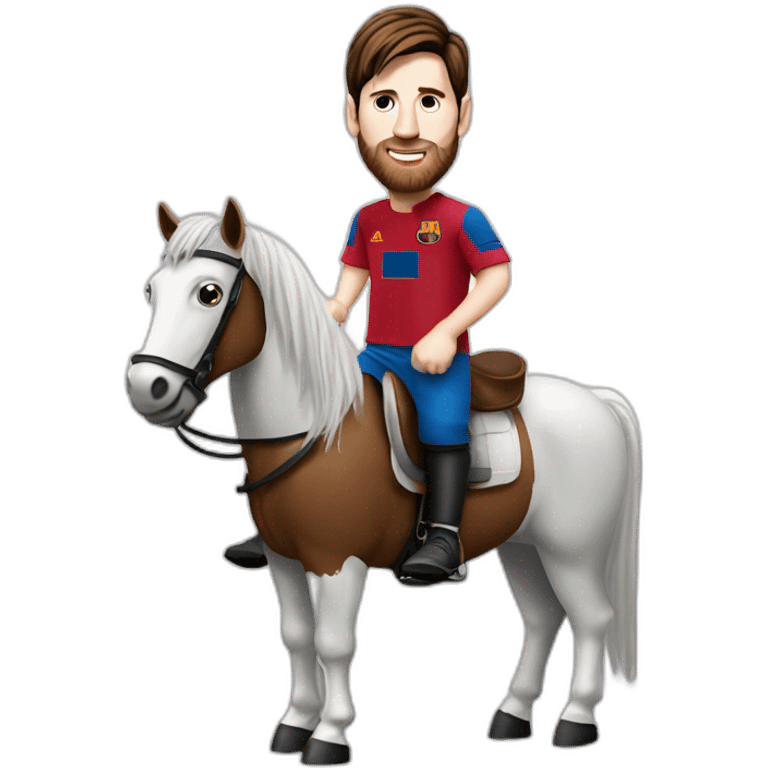 Messi sur un cheval emoji