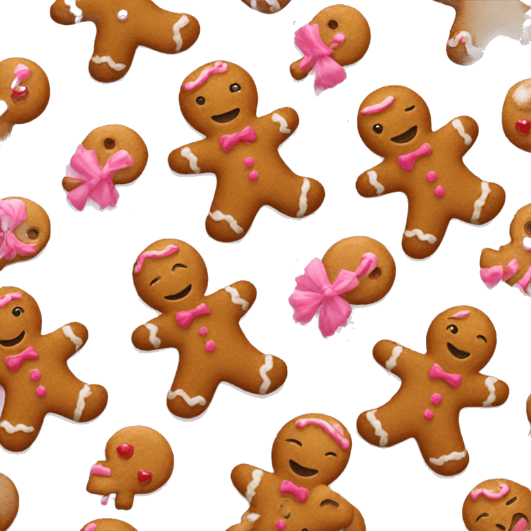 Gingerbread man pink emoji