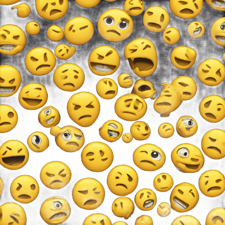 Sad and mad yellow I phone emoji  emoji