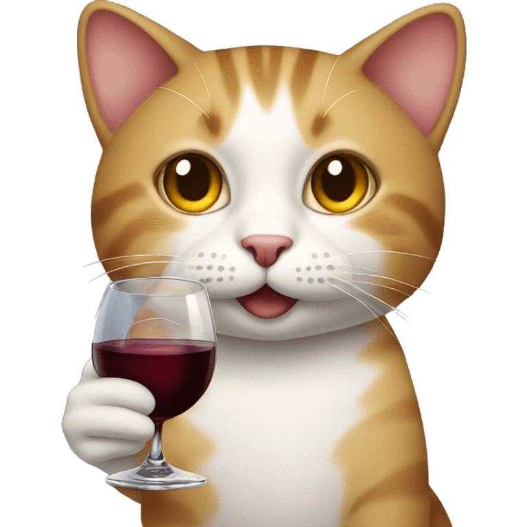 cat with wine glass emoji