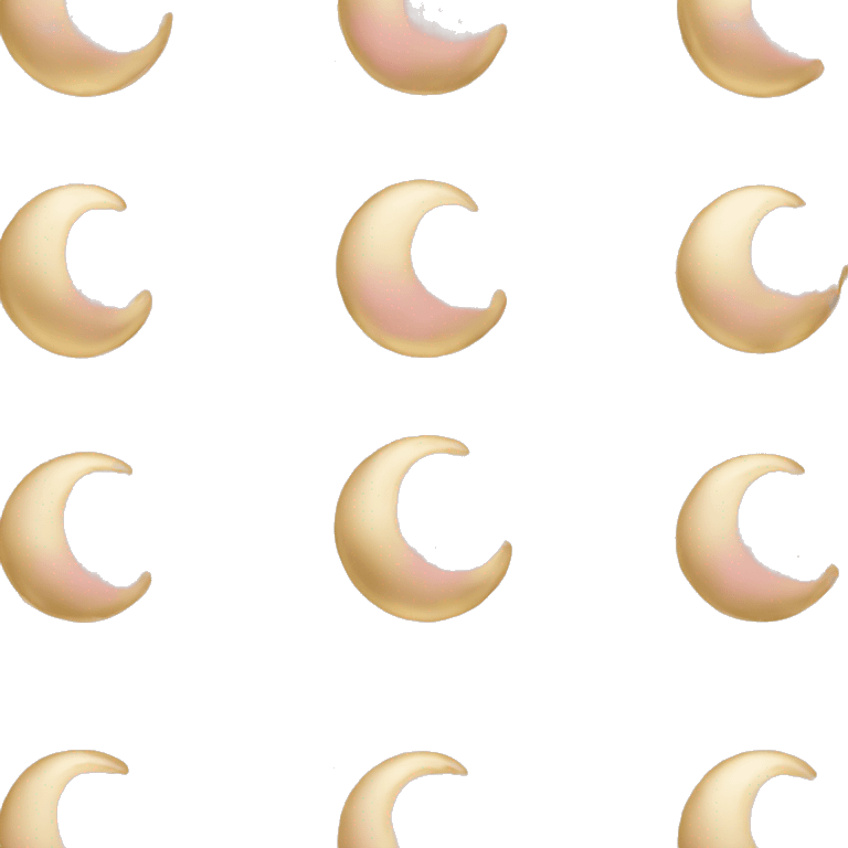 Light pink moon with gold hearts emoji