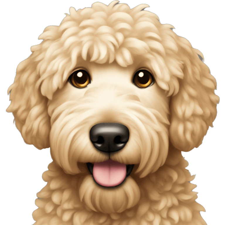 golden doodle dog with light colored fur emoji