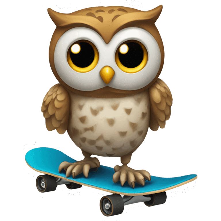 owl on a skateboard emoji