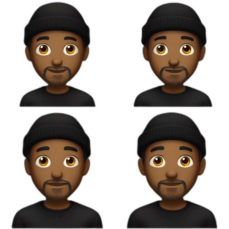 will smith with black beanies emoji