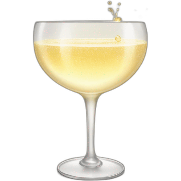 champagne in champagne saucer emoji