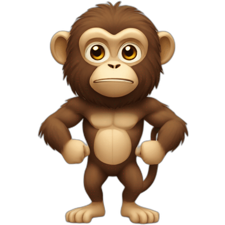 monkey with muscle emoji