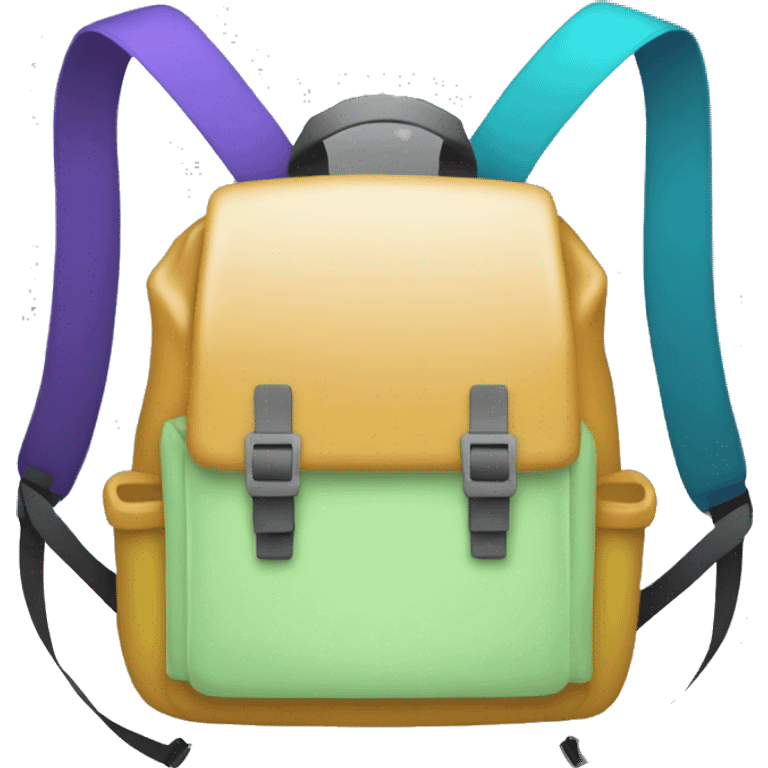 Backpack using color code #ffc300, and shadow outline color code #1e1e1e emoji