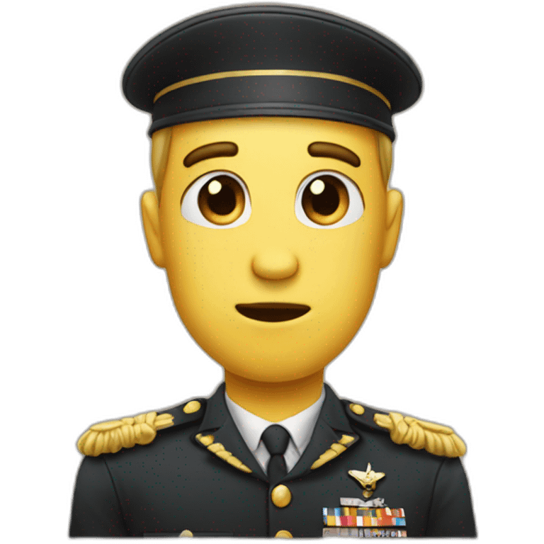 Saluting face emoji combined with the disappoint face emoji emoji